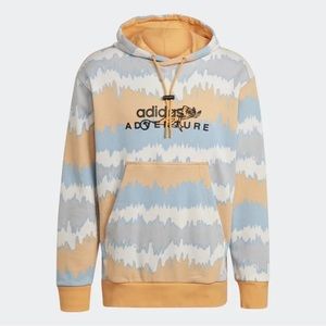adidas Originals Men's Adventure Pullover Hoodie Hazy Orange Sz Large GN2362 NWT